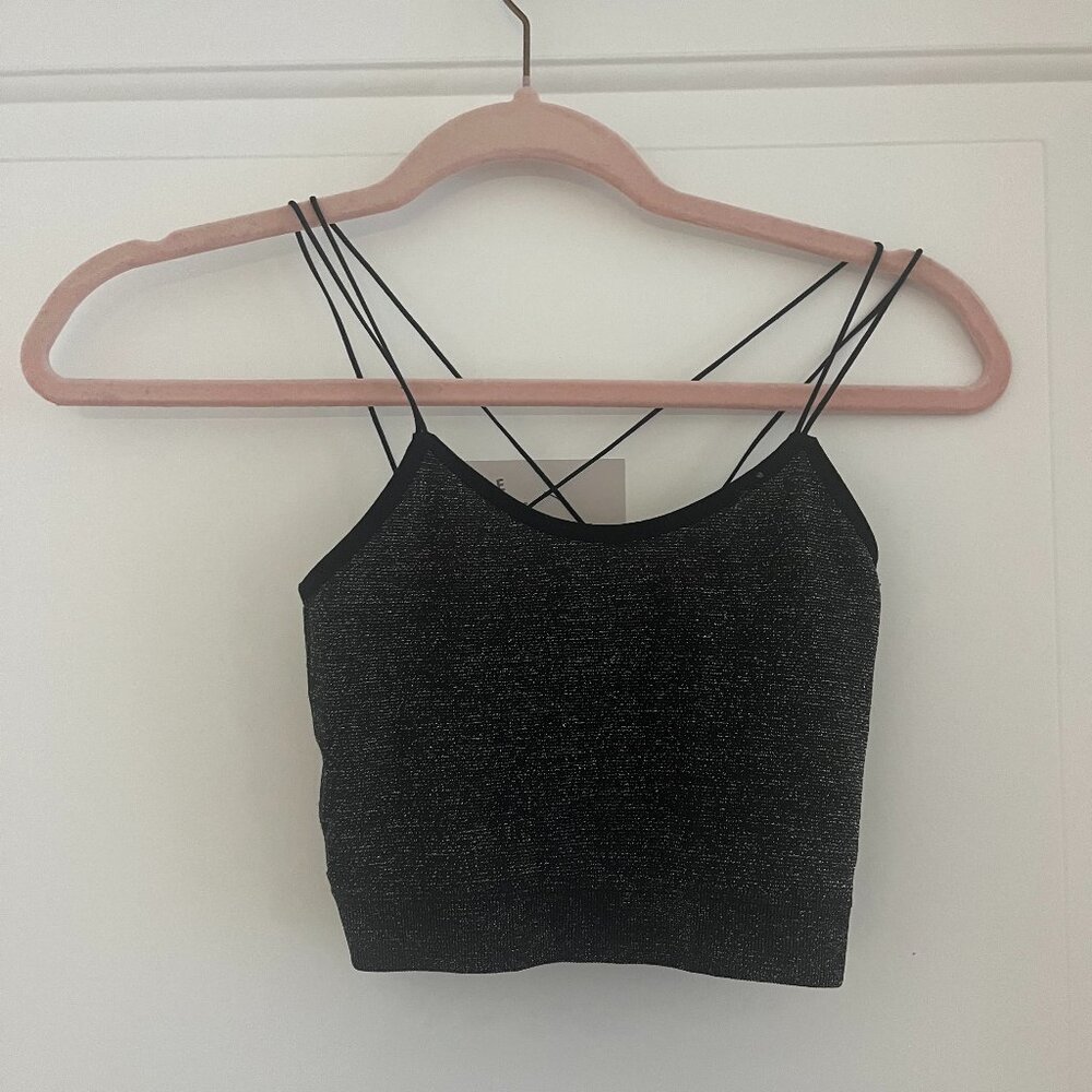 Gilly Hicks Black Sparkly Tank Top